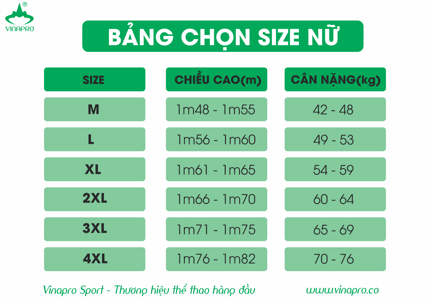 SIZE NỮ